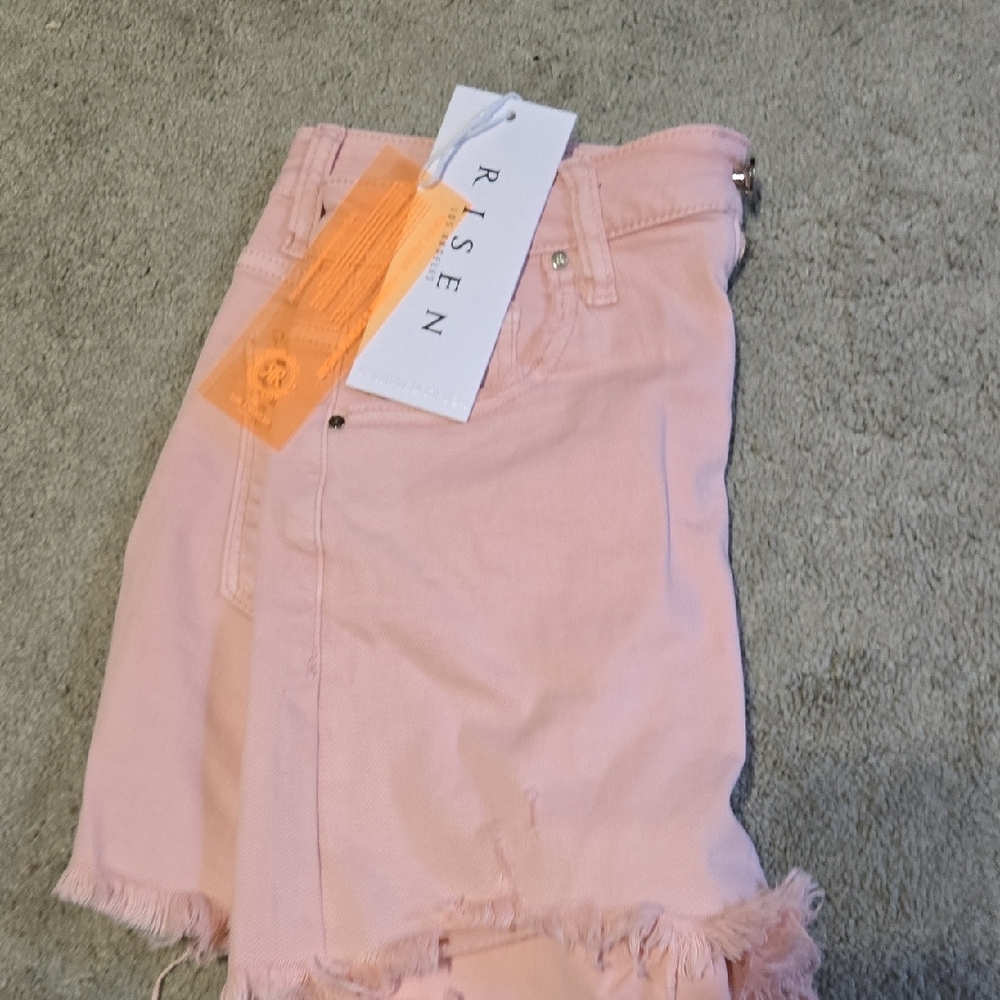 Risen Women's Pink Jean Shorts